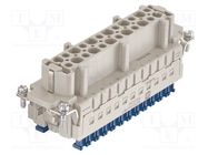 Connector: HDC; contact insert; female; Han® HMC; PIN: 24; 24+PE HARTING