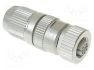 Circular connector HARAX M12-L shielded female 4-pole D-cod HARTING