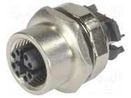 Circular connector M12 CAT6a receptacle straight front HARTING