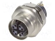 M12 Cat6A receptacle angl.female front HARTING