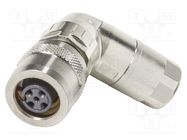 Circular connector M12-PP-CC-CRIMP-5P-ACOD-F-ANG-SHLD HARTING