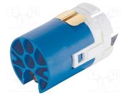 Connector: M23; contact insert; PIN: 12(4+4+4); male; crimped 