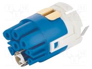 Connector: M23; contact insert; PIN: 12(4+4+4); female; crimped 