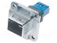 Set PP Metal receptacle MM GOF adapter HARTING