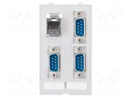 Han-Port Data modul (3xSUB-D9, m-m; 1xRJ; module HARTING