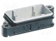 Enclosure: for HDC connectors; Han® HPR; size 6B; straight HARTING