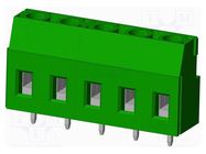 PCB terminal block; on PCBs; THT,screw terminal; terminal; PIN: 5 AMPHENOL ANYTEK