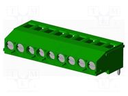 PCB terminal block; on PCBs; THT,screw terminal; terminal; PIN: 9 AMPHENOL ANYTEK