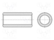 Spacer sleeve; 7mm; cylindrical; aluminium; Out.diam: 5mm HARWIN