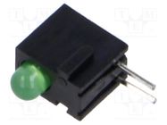 LED; in housing; 3mm; No.of diodes: 1; green; 20mA; Lens: diffused BIVAR