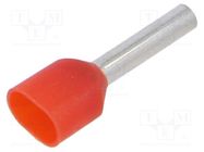 Tip: bootlace ferrule; insulated,double; copper; 1mm2; 10mm ERKO
