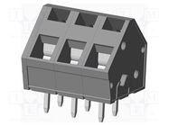 PCB terminal block; angled 45°; 5mm; ways: 3; on PCBs; 0.2÷4mm2 AMPHENOL ANYTEK