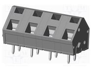 PCB terminal block; angled 45°; 7.62mm; ways: 4; on PCBs; terminal AMPHENOL ANYTEK