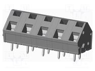 PCB terminal block; angled 45°; 7.5mm; ways: 5; on PCBs; terminal AMPHENOL ANYTEK