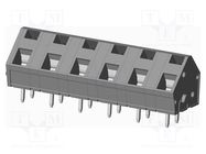 PCB terminal block; angled 45°; 7.62mm; ways: 6; on PCBs; terminal AMPHENOL ANYTEK