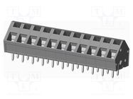 PCB terminal block; angled 45°; 5mm; ways: 11; on PCBs; 0.2÷4mm2 AMPHENOL ANYTEK