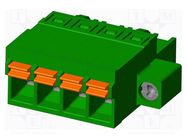 Pluggable terminal block; 5mm; straight; plug; female; for cable AMPHENOL ANYTEK