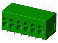 PCB terminal block; on PCBs; THT,spring clamp; terminal; tinned AMPHENOL ANYTEK