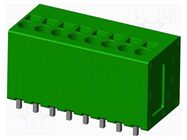 PCB terminal block; on PCBs; THT,spring clamp; terminal; tinned AMPHENOL ANYTEK