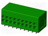 PCB terminal block; on PCBs; THT,spring clamp; terminal; tinned AMPHENOL ANYTEK