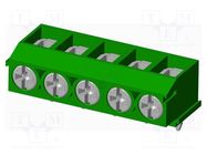 PCB terminal block; straight; 5mm; on PCBs; THT,screw terminal AMPHENOL ANYTEK