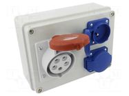 Electric switchboard; IP44; wall mount; ABS; Thread: PG16 PAWBOL