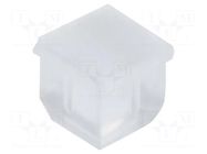 Fiber for LED; 3.3x3.3mm; L: 2.5mm; square; Front: convex; straight BIVAR