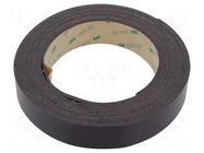 Tape: magnetic; W: 25mm; L: 5m; Thk: 1.55mm; caoutchouc; -40÷71°C 3M