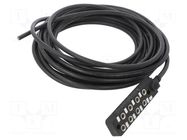 Distribution box; M8; PIN: 3; 10m; socket; 3A; IP67; IN: 8; OUT: 1 AMPHENOL LTW