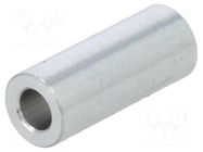 Spacer sleeve; 15mm; cylindrical; aluminium; Out.diam: 6mm DREMEC