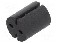 Spacer sleeve; LED; Øout: 5.1mm; ØLED: 3mm,5mm; L: 16mm; black; PVC BIVAR