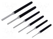 Kit: punches; 2mm,3mm,4mm,5mm,6mm,8mm; case; 6pcs. KING TONY