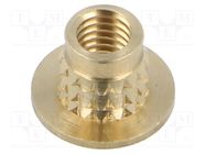 Threaded insert; brass; M5; BN 37896; L: 6.6mm; for plastic 