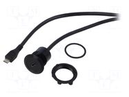 Adapter cable; USB B micro socket,USB B micro plug; USB 2.0 ONPOW