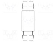 PCB distance; polyamide; L: 8mm; Plate mount.hole dia: 3.8/3.8mm HARWIN