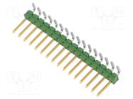 Pin header; pin strips; AMPMODU MOD II; male; PIN: 16; angled 90° TE Connectivity
