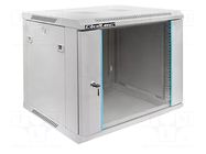 Enclosure: rack cabinet; Standard: 19"; 9U; grey; Z: 500mm; X: 600mm QOLTEC