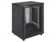 Enclosure: rack cabinet; Standard: 19"; 15U; black; Z: 855mm QOLTEC