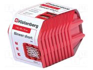 Container: cuvette; red; 118x98x70mm; 10pcs; KBISS12; short; BINEER KISTENBERG