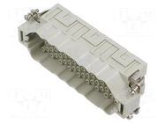 Connector: HDC; contact insert; male; CQEE; PIN: 64; 64+PE; 16A; 600V ILME