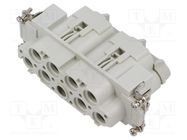 Connector: HDC; contact insert; female; CX; PIN: 8; 8+PE; 100A; 600V ILME