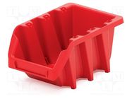 Container: cuvette; red; 120x77x60mm; KBIL12; long; BINEER KISTENBERG