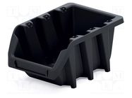Container: cuvette; black; 120x77x60mm; KBIL12; long; BINEER KISTENBERG
