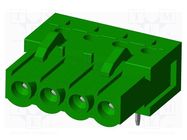 Pluggable terminal block; 5mm; angled 90°; socket; female; THT AMPHENOL ANYTEK