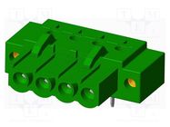 Pluggable terminal block; 5mm; angled 90°; socket; female; THT AMPHENOL ANYTEK