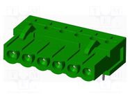 Pluggable terminal block; 5.08mm; angled 90°; socket; female AMPHENOL ANYTEK