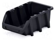 Container: cuvette; black; long; 198x118x84mm; KBIL20; BINEER KISTENBERG