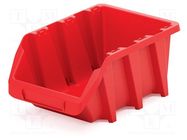 Container: cuvette; red; 249x158x114mm; KBIL25; long; BINEER KISTENBERG