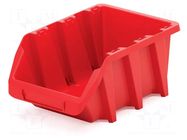 Container: cuvette; red; long; 249x158x114mm; KBIL25; BINEER KISTENBERG