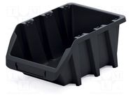 Container: cuvette; black; 249x158x114mm; KBIL25; long; BINEER KISTENBERG